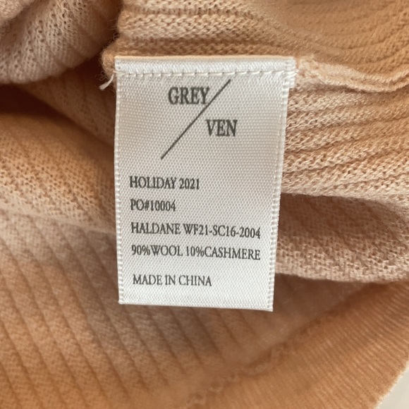 GREY VEN Haldane V Neck Luxe Cashmere Sweater M - Picture 4 of 6